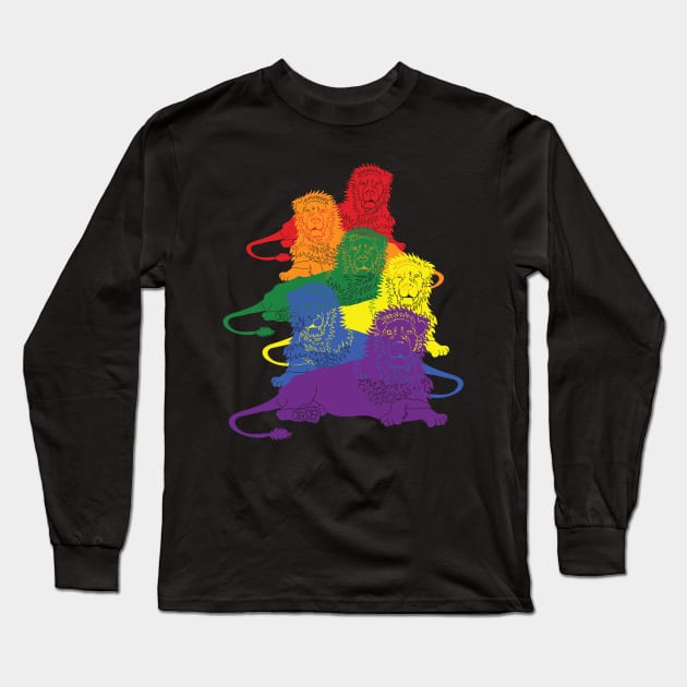 LGBT Gay Pride Lions 2 Long Sleeve T-Shirt by atomguy